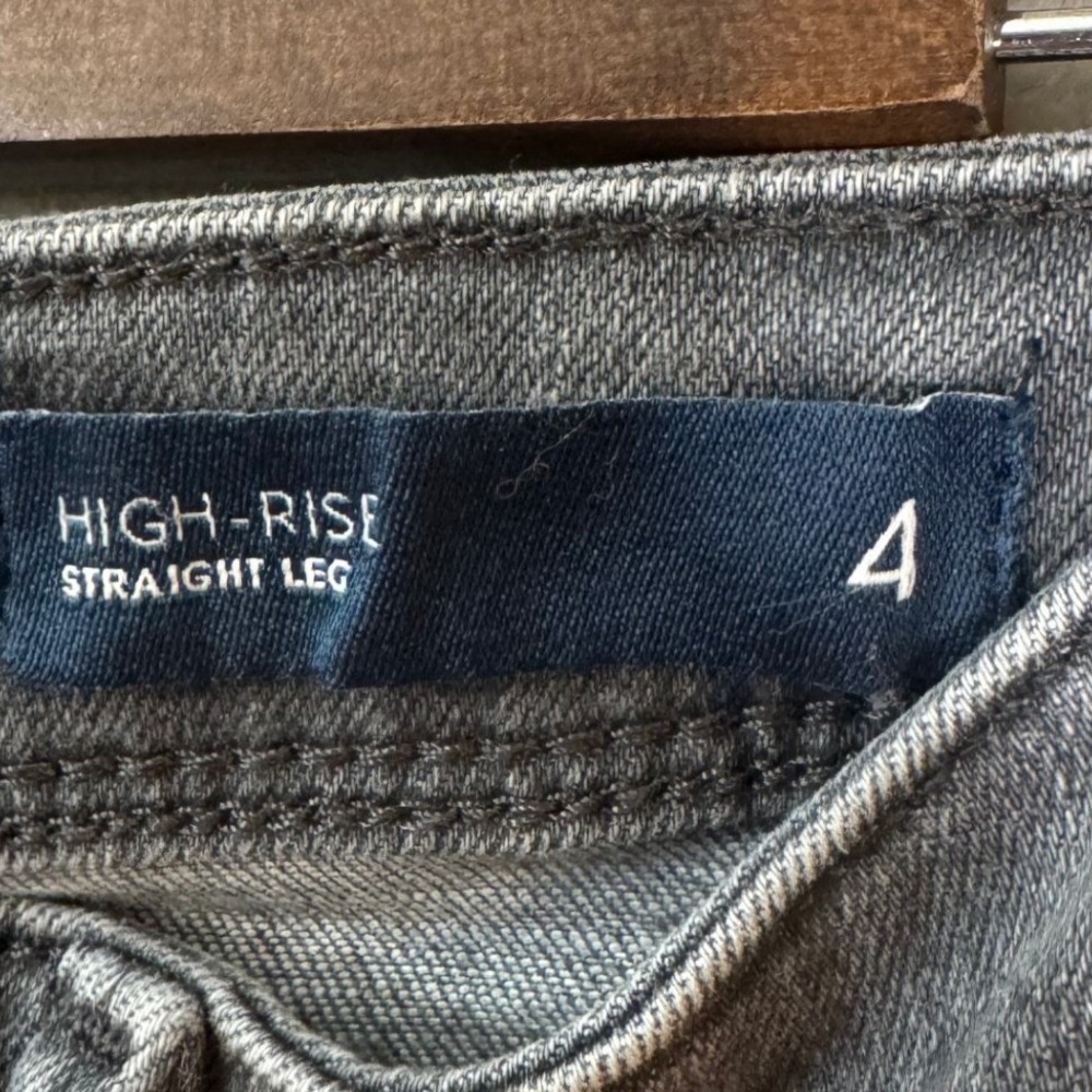 J. Jill Womens Denim High Rise Straight Leg Jeans 4 Gray Stretch Modern Classic - Picture 7 of 7